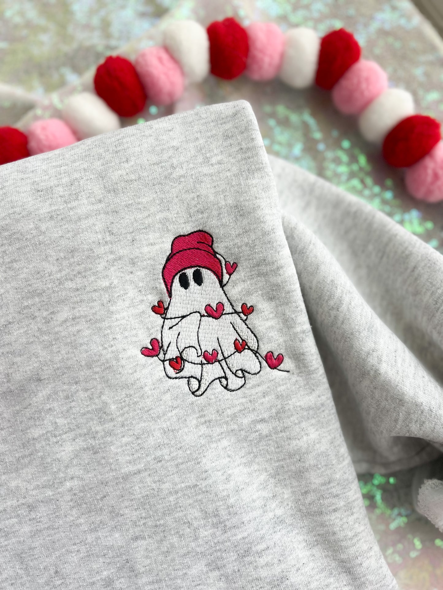 Be My Spooky Valentine Embroidered Crewneck