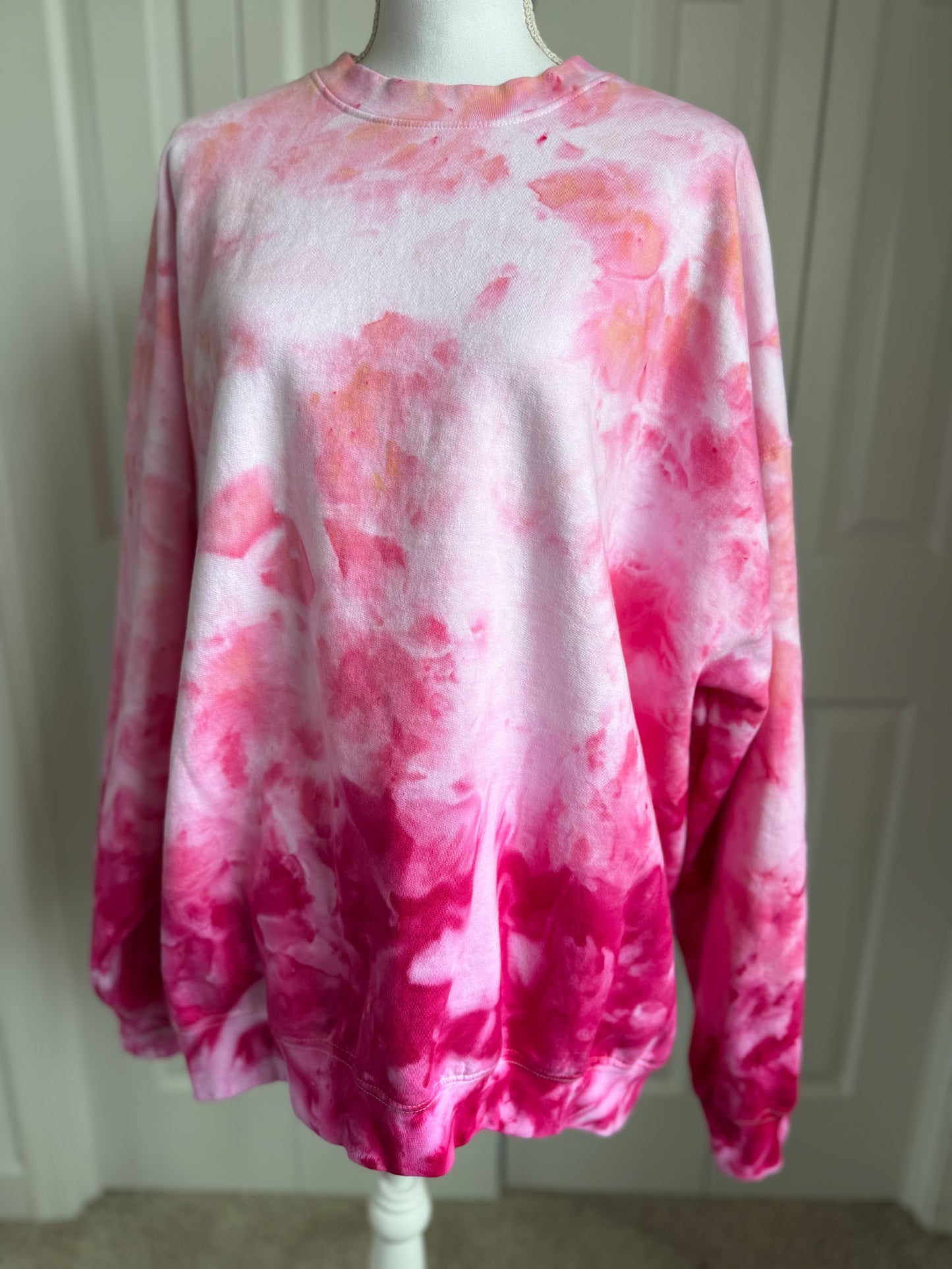 3X Pink Ombre Crewneck Sweatshirt