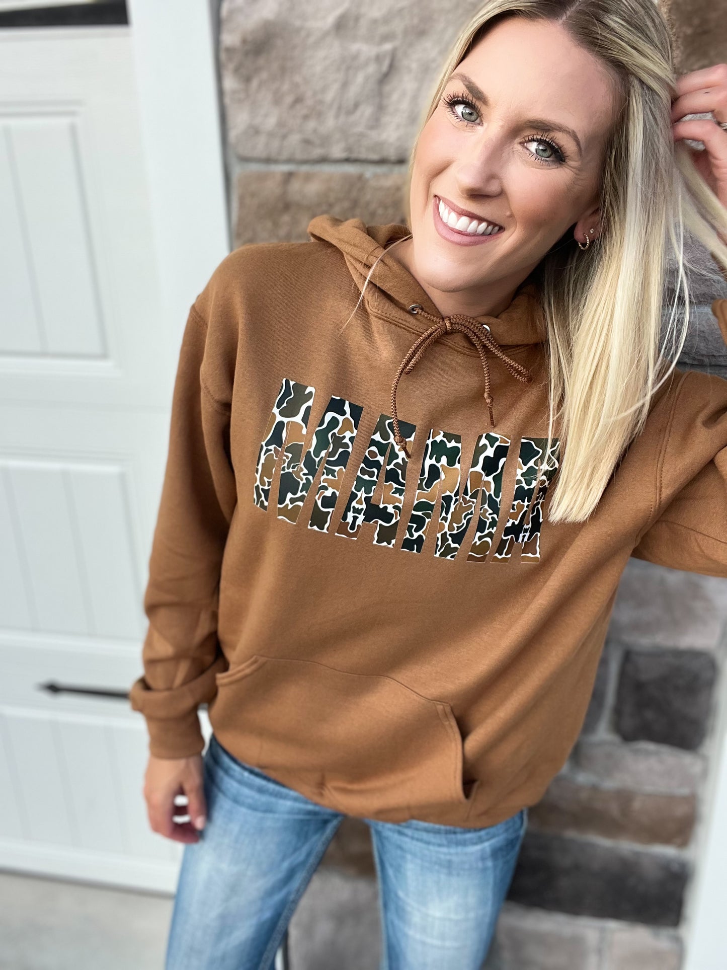 Mama Camo Duck Hoodie or Crew