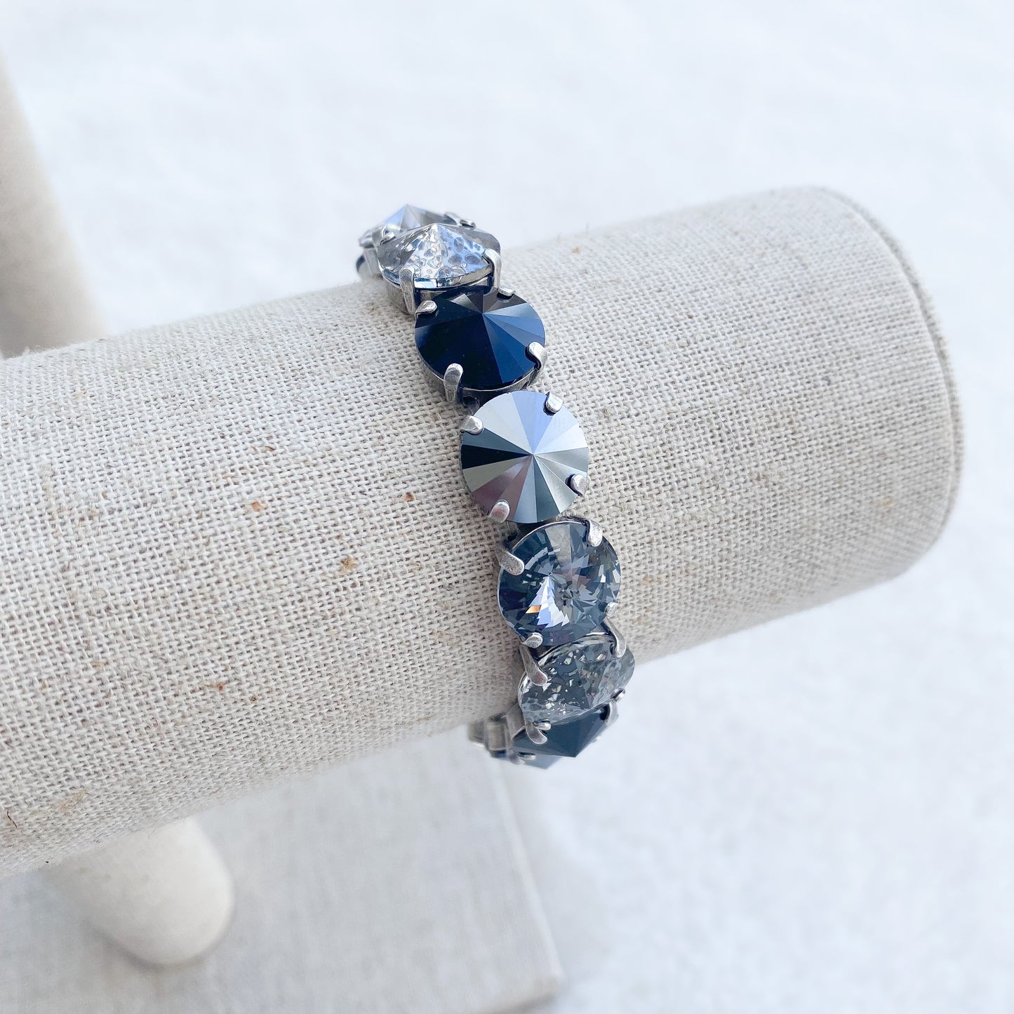 Floorboard Findings Swarovski Crystal Silicone Stretch Bracelet