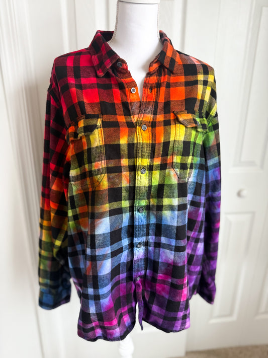 Men's fit Ice Dyed Flannel Size Extra Large