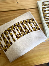 Load image into Gallery viewer, Checkered Caffeinated Screen Print Transfers (Gold &amp; Brown)