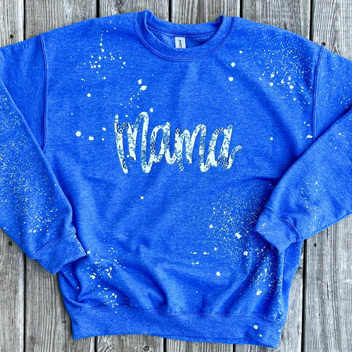 Bleached Floral Mama Crewneck — Floorboard Findings Boutique