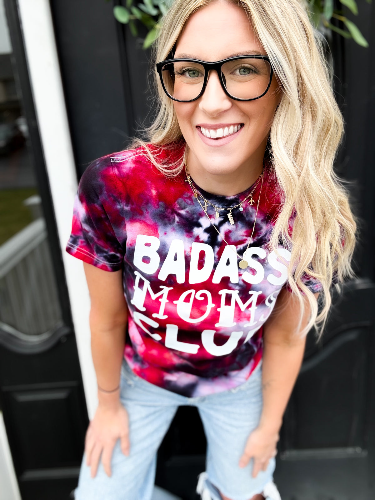 Badass Mom Club Ice Dye Tee — Floorboard Findings Boutique
