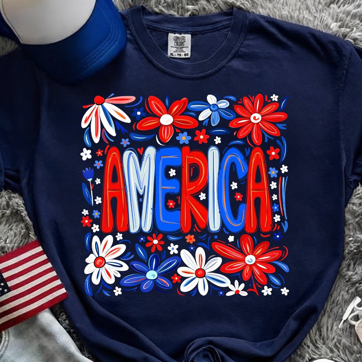 Floral America Tee