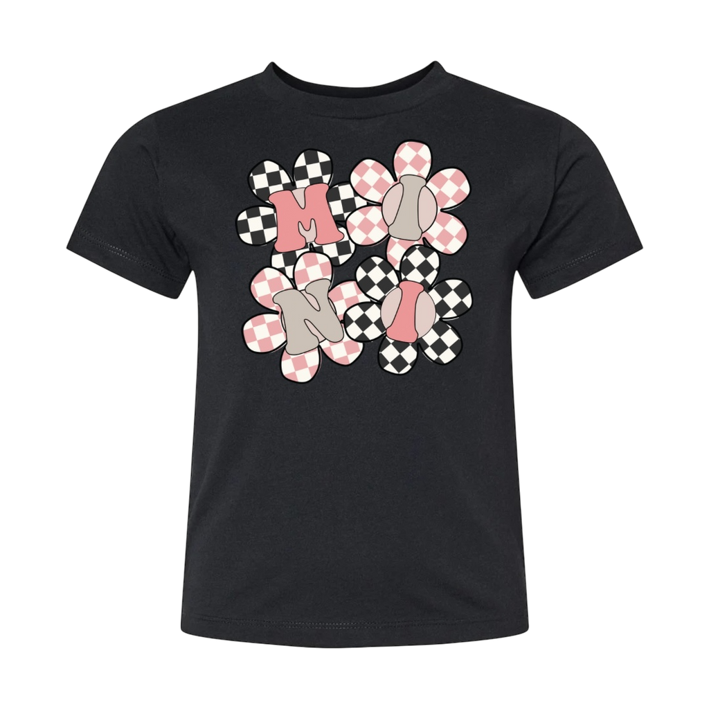 Mini Checkered Floral Tee — Floorboard Findings Boutique
