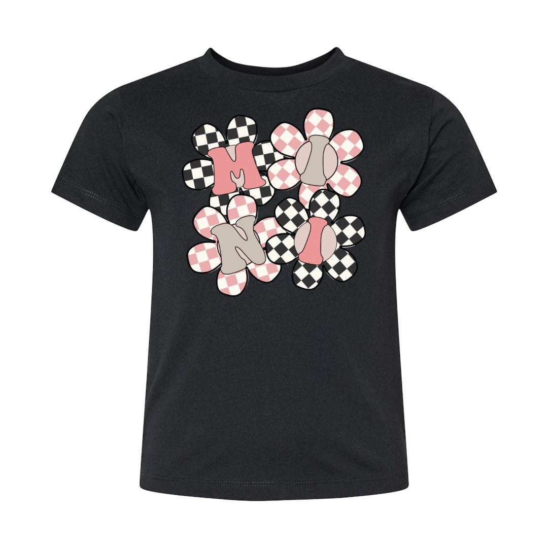 Mini Checkered Floral Tee — Floorboard Findings Boutique