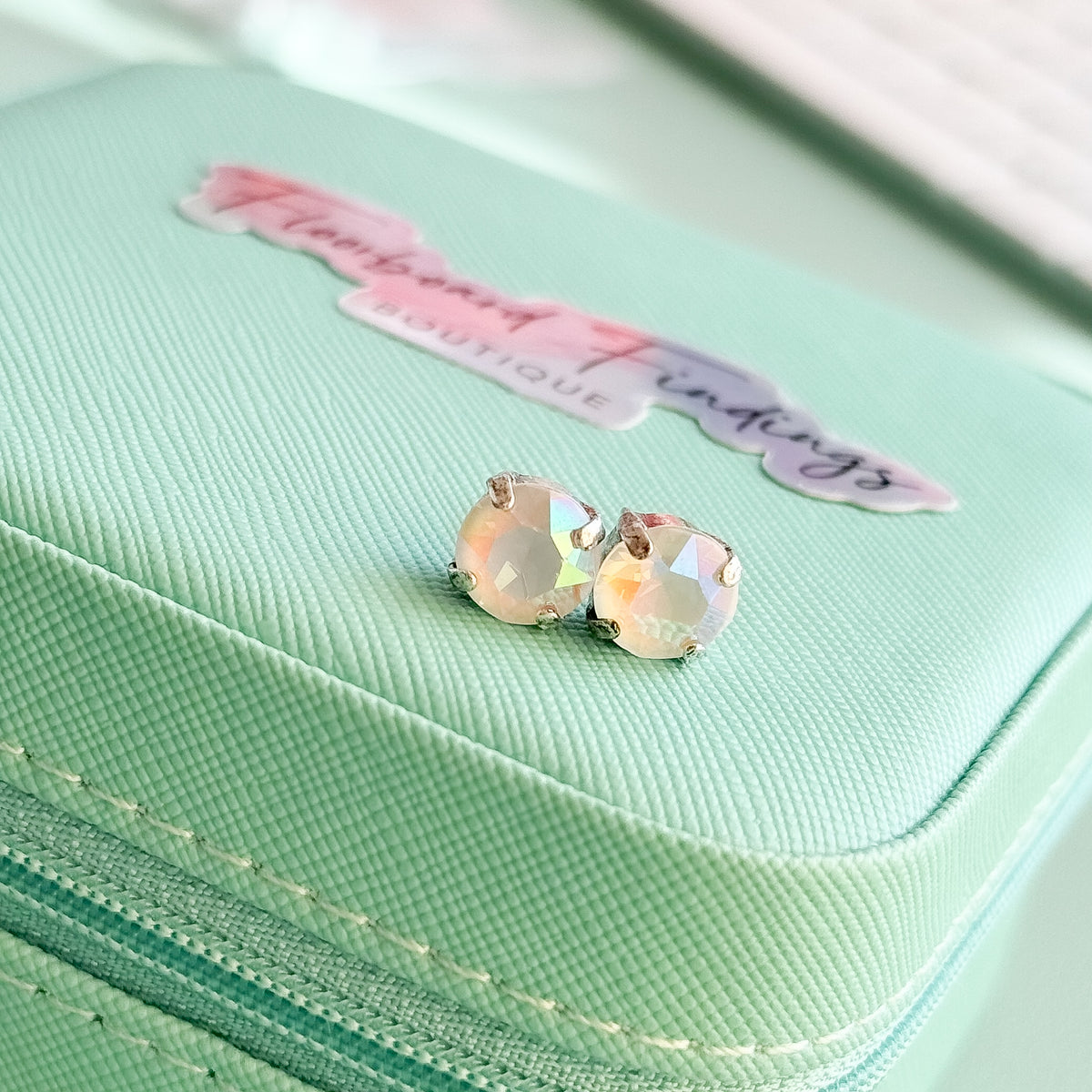 Electric White Ignite Stud Set — Floorboard Findings Boutique