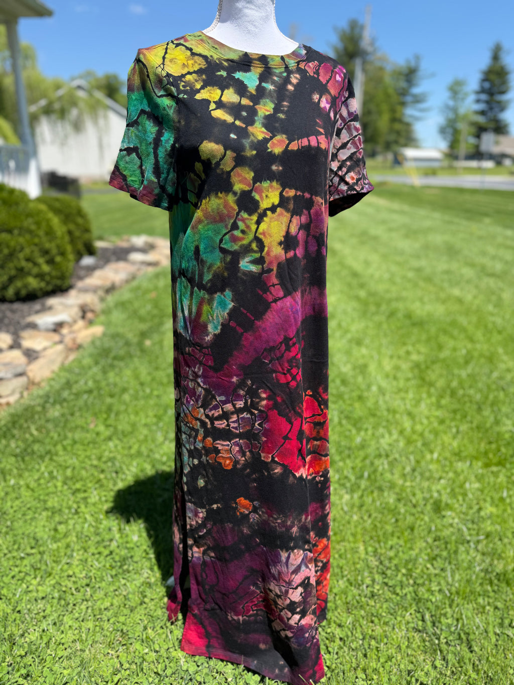 Reverse Dye Maxi T-Shirt Dress Size Small