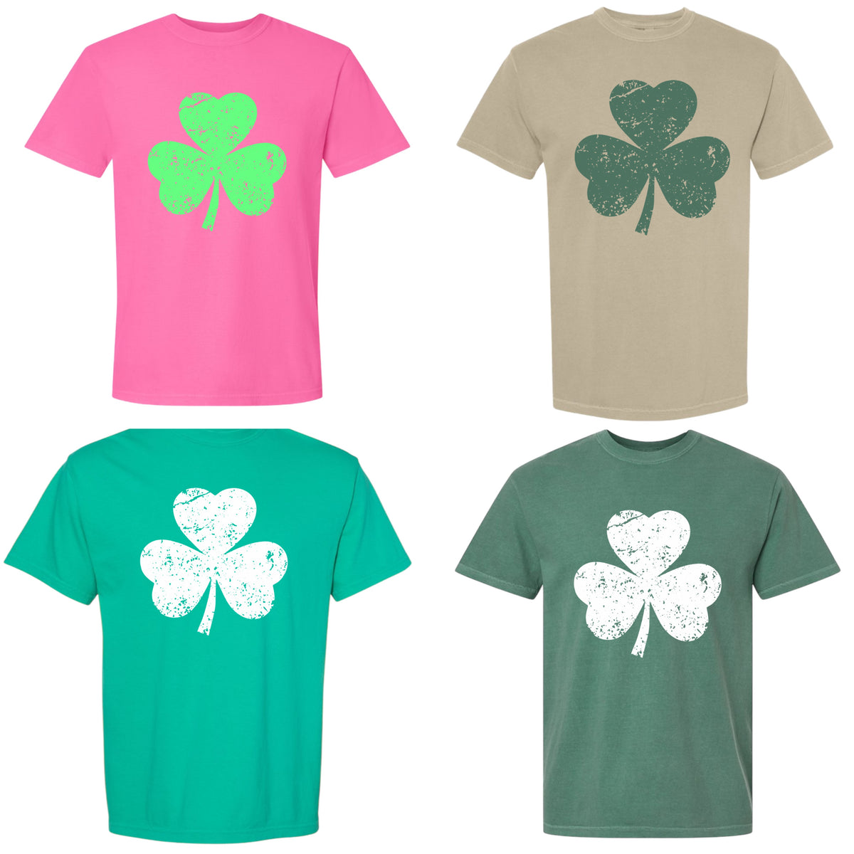Distressed Shamrock Tee — Floorboard Findings Boutique
