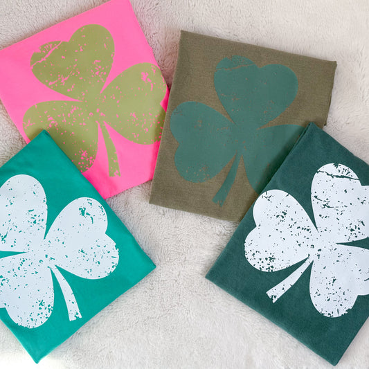 Distressed Shamrock Tee