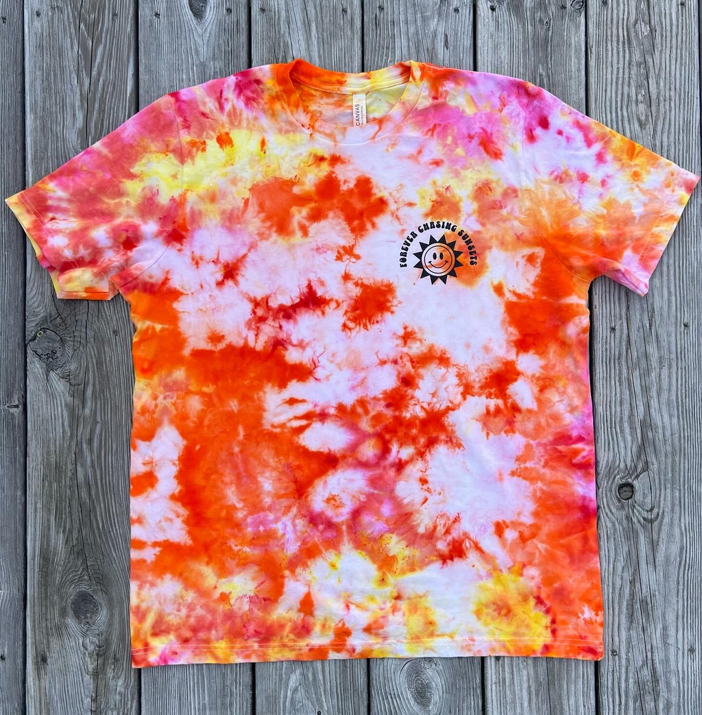Chasing Sunsets Ice Dye Tee — Floorboard Findings Boutique
