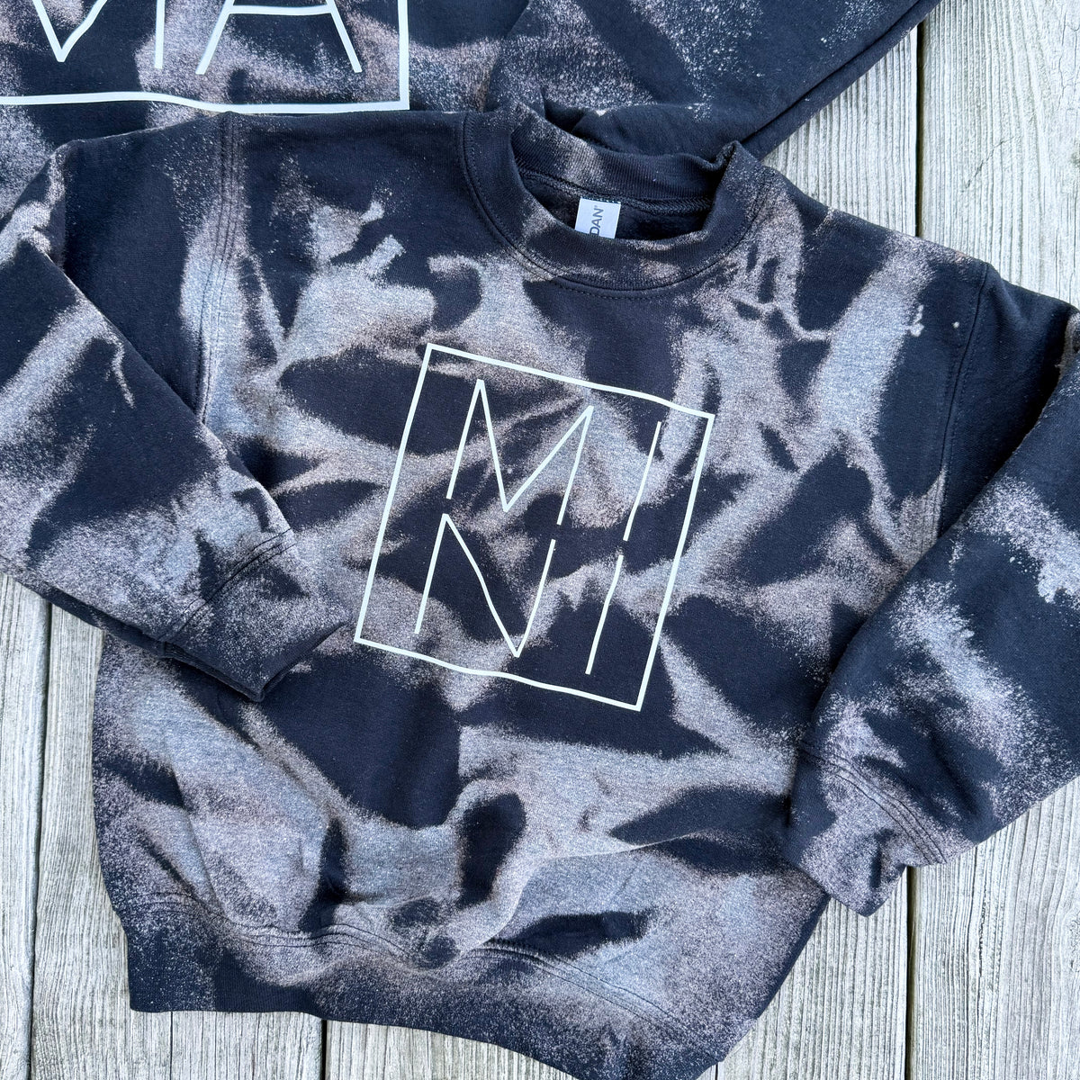 Youth Mini Bleached Crewneck Sweatshirts — Floorboard Findings Boutique