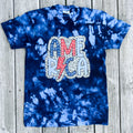 Spotted Dalmation Print "America" Ice Dye Tee — Floorboard Findings Boutique