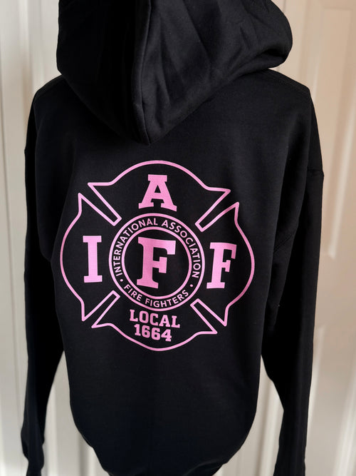 Black & Pink IAFF 1664 Tee — Floorboard Findings Boutique