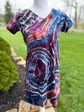 Geode Ice Dye Women’s Fine Jersey V-Neck Coverup Size S/M