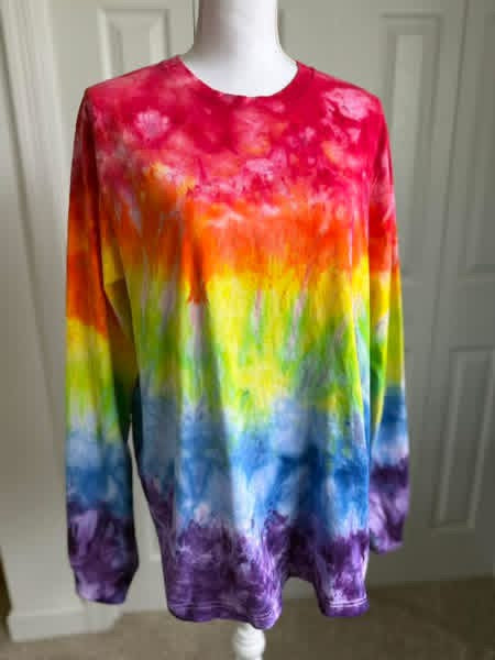 Rainbow Ombre Ice Dye Tee, Crewneck, or Hoodie