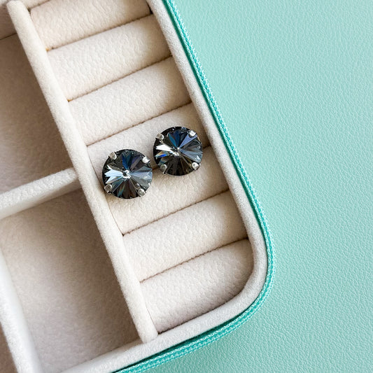 Silver Night Rivoli Stud Set