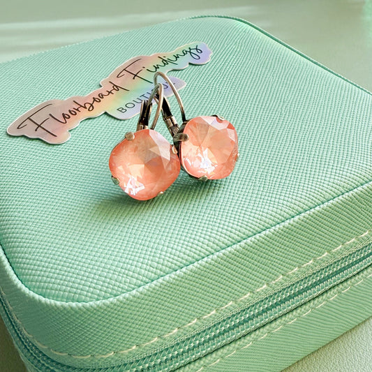 Flamingo Ignite Cushion Cut Drop Earrings