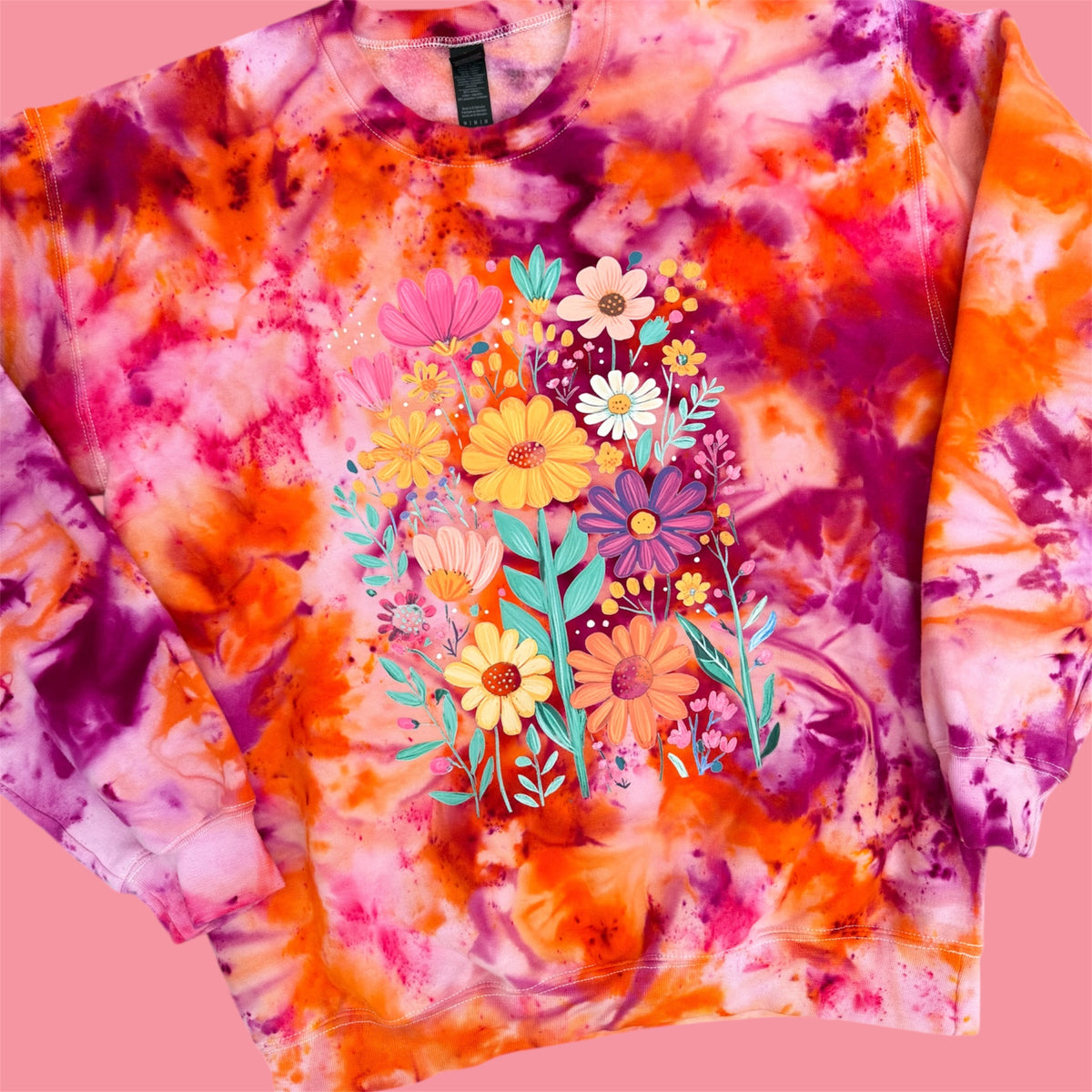 Wildflower Blooms Crewneck Sweatshirt, alternate view 3