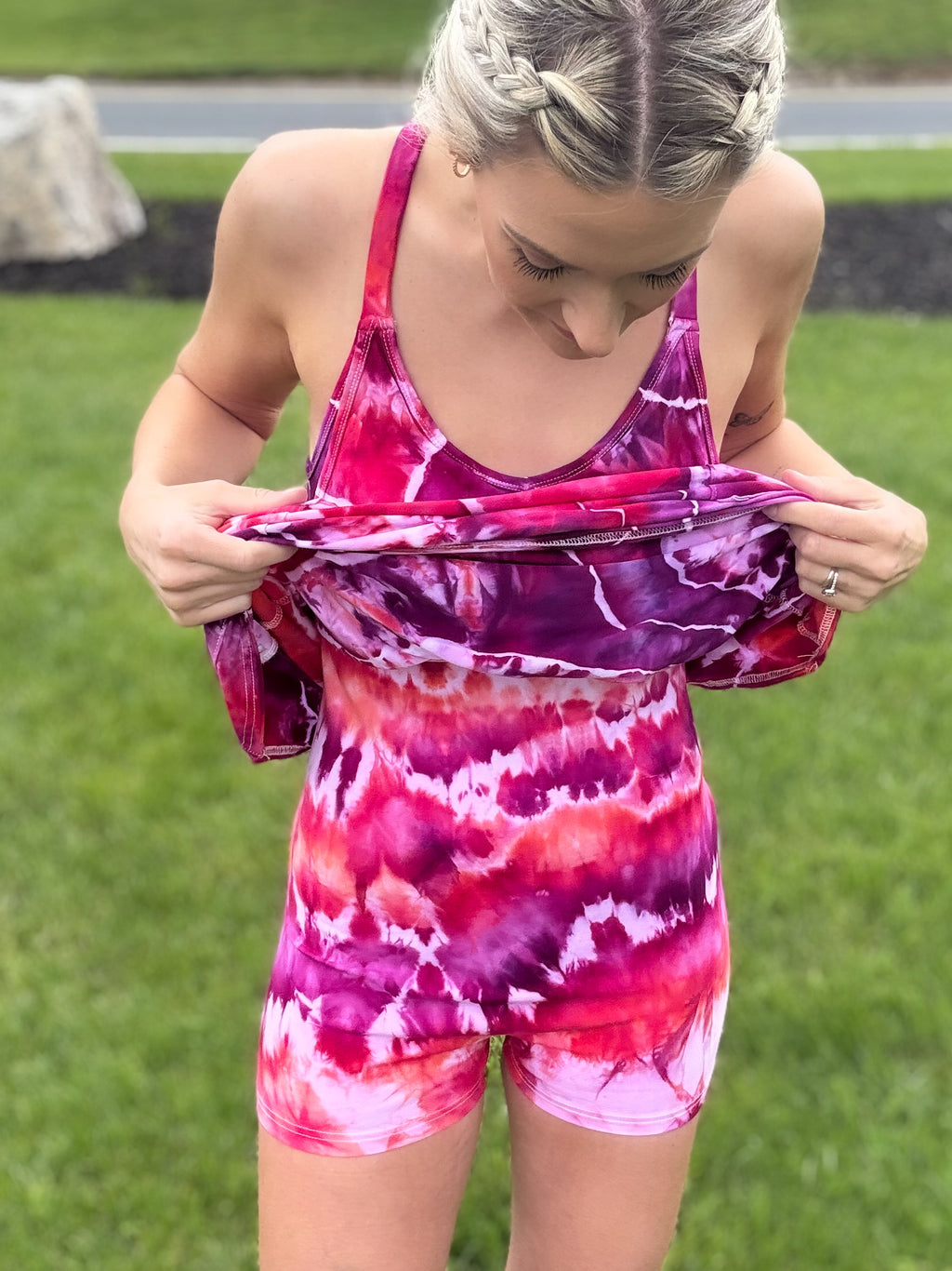 Geode Ice Dyed Romper Dress Size Small (2-4), alternate view 3