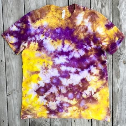 Violet & Yellow Ice Dye Crewneck — Floorboard Findings Boutique