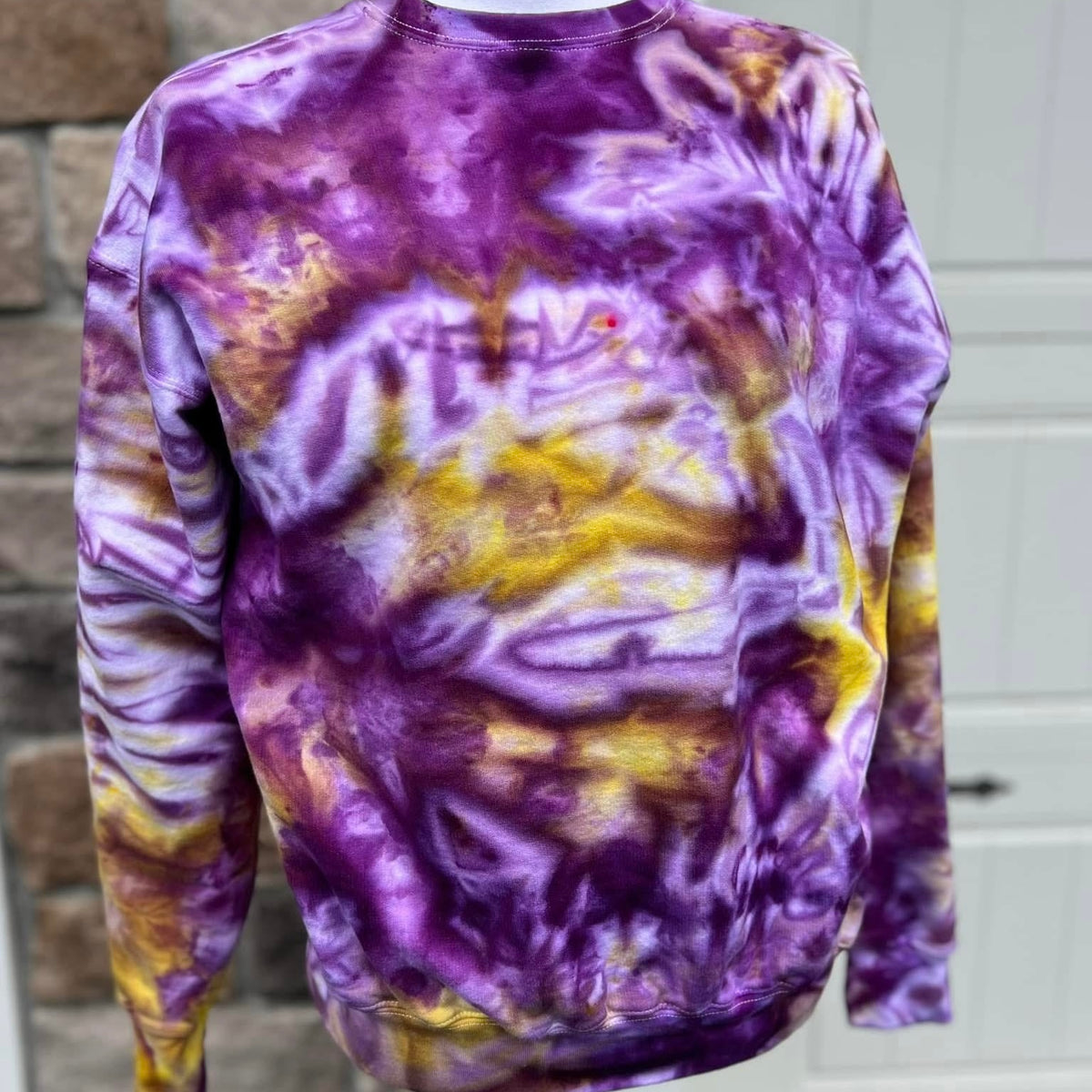 Violet & Yellow Ice Dye Crewneck — Floorboard Findings Boutique