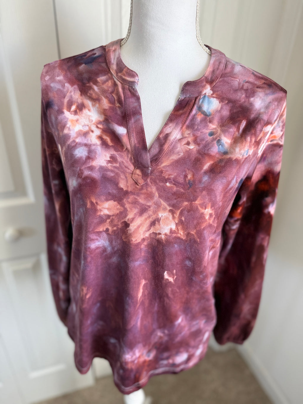 Vneck Ice Dye Knit Top - Size Small — Floorboard Findings Boutique