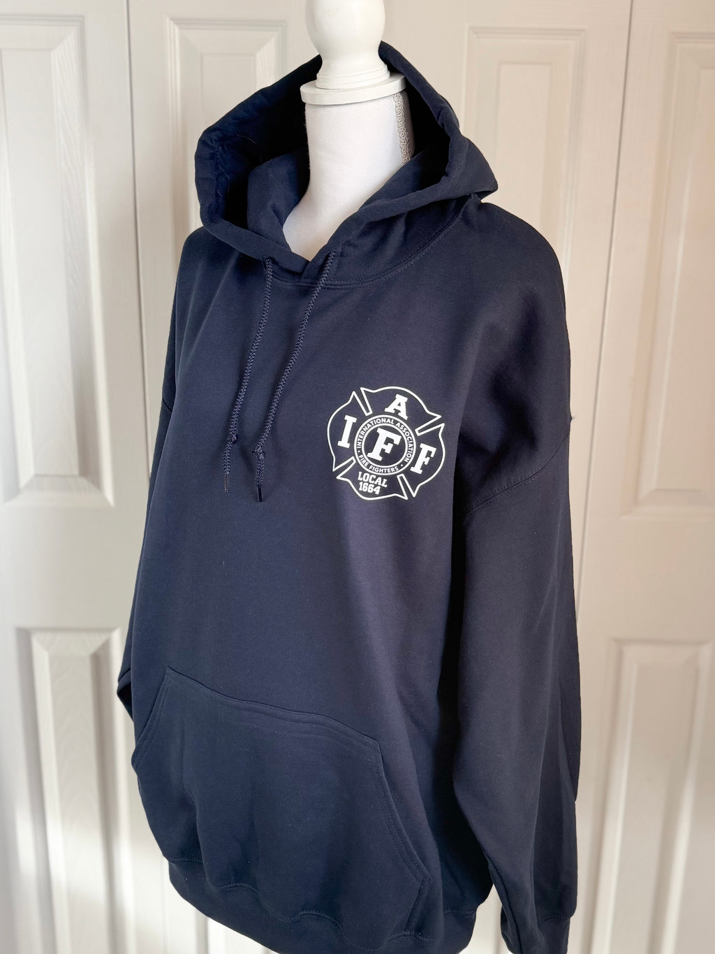 Navy & White IAFF 1664 Tee — Floorboard Findings Boutique