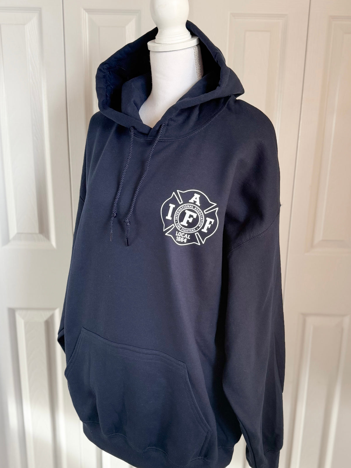 Navy & White IAFF 1664 Tee — Floorboard Findings Boutique