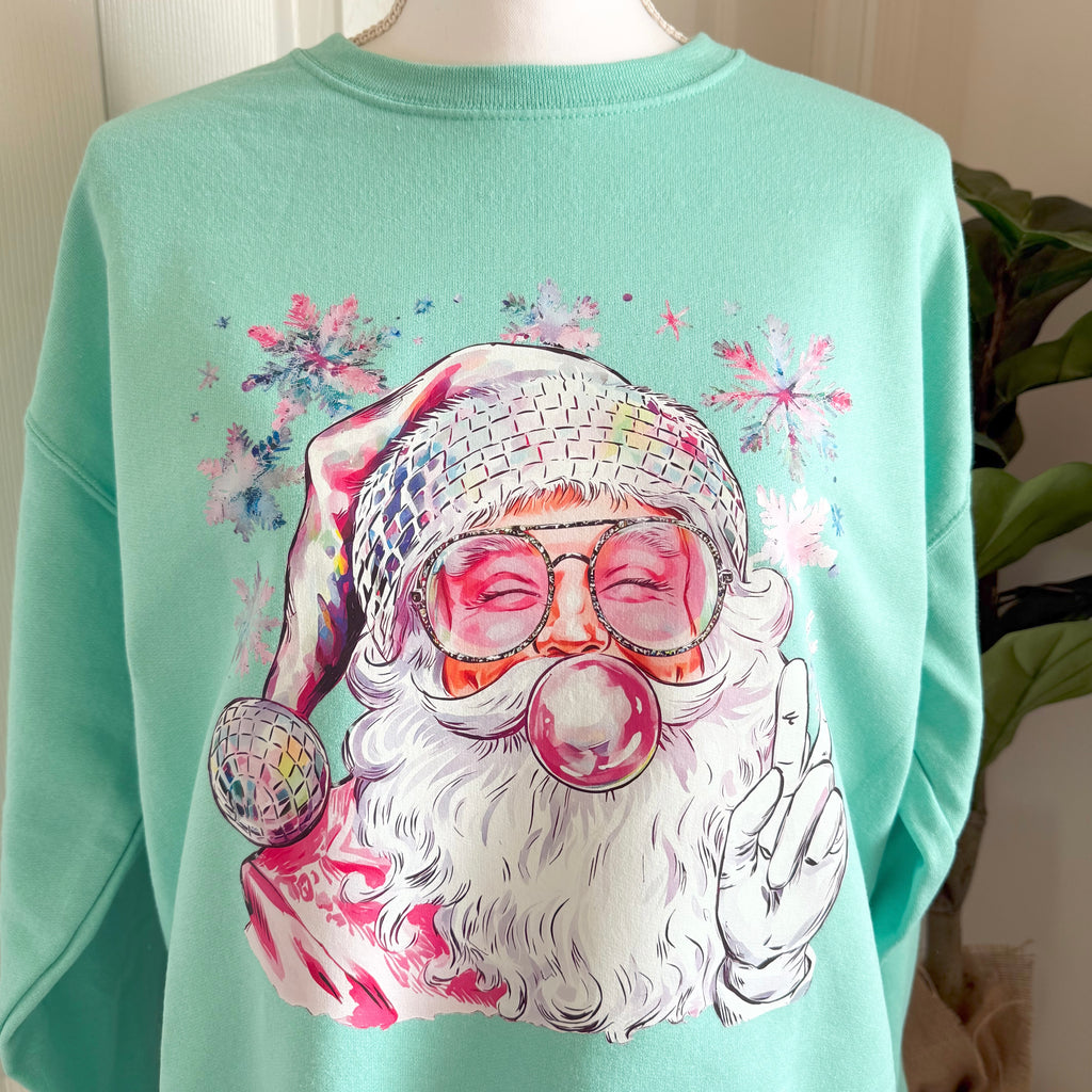 Bubblegum Santa Tee — Floorboard Findings Boutique