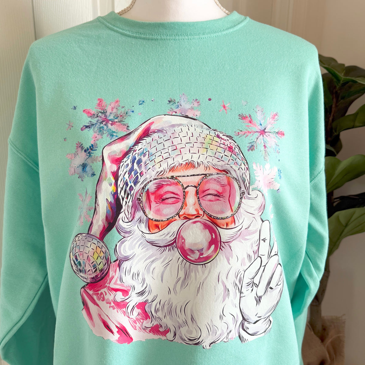 Bubblegum Santa Tee — Floorboard Findings Boutique