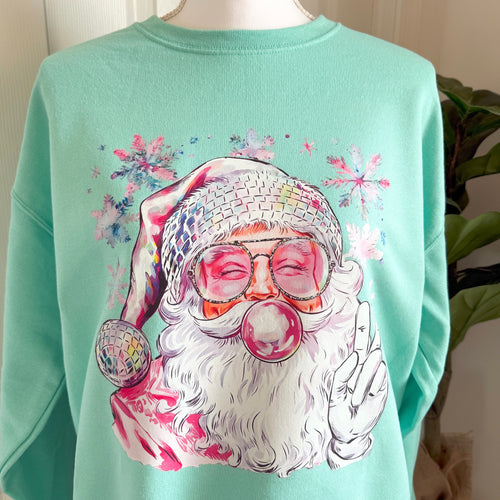 Bubblegum Santa Tee — Floorboard Findings Boutique
