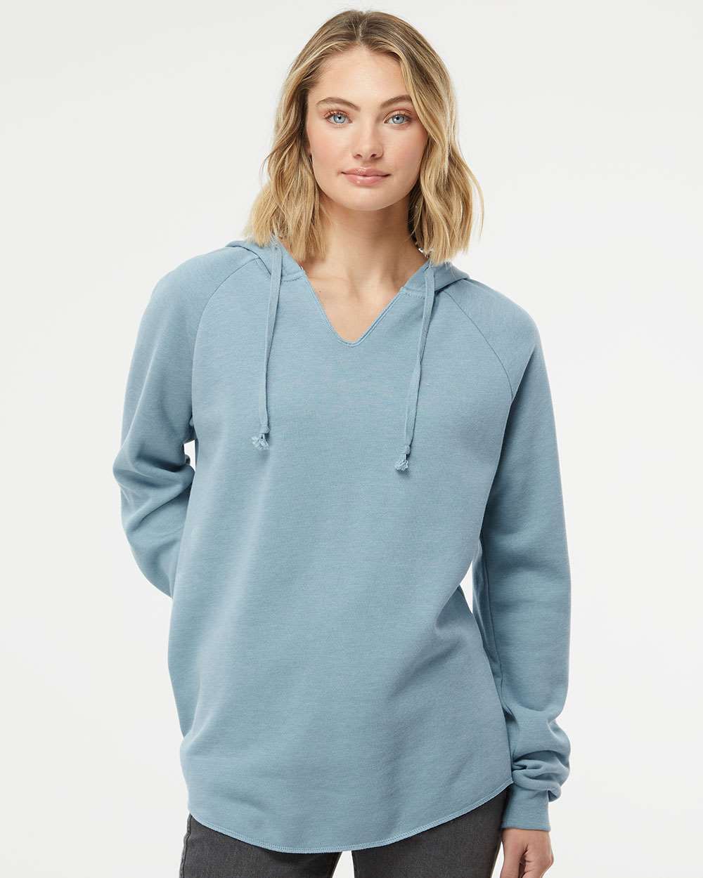 Pine Ridge Logo Wave Wash Vneck Hooded Sweatshirt — Floorboard Findings Boutique