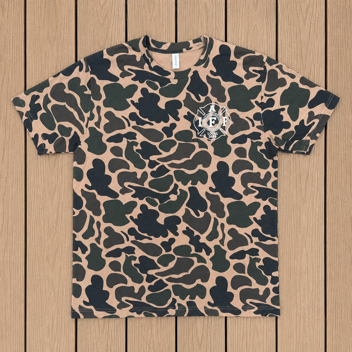 Duck Camo IAFF 1664 Short/Longsleeve Tee