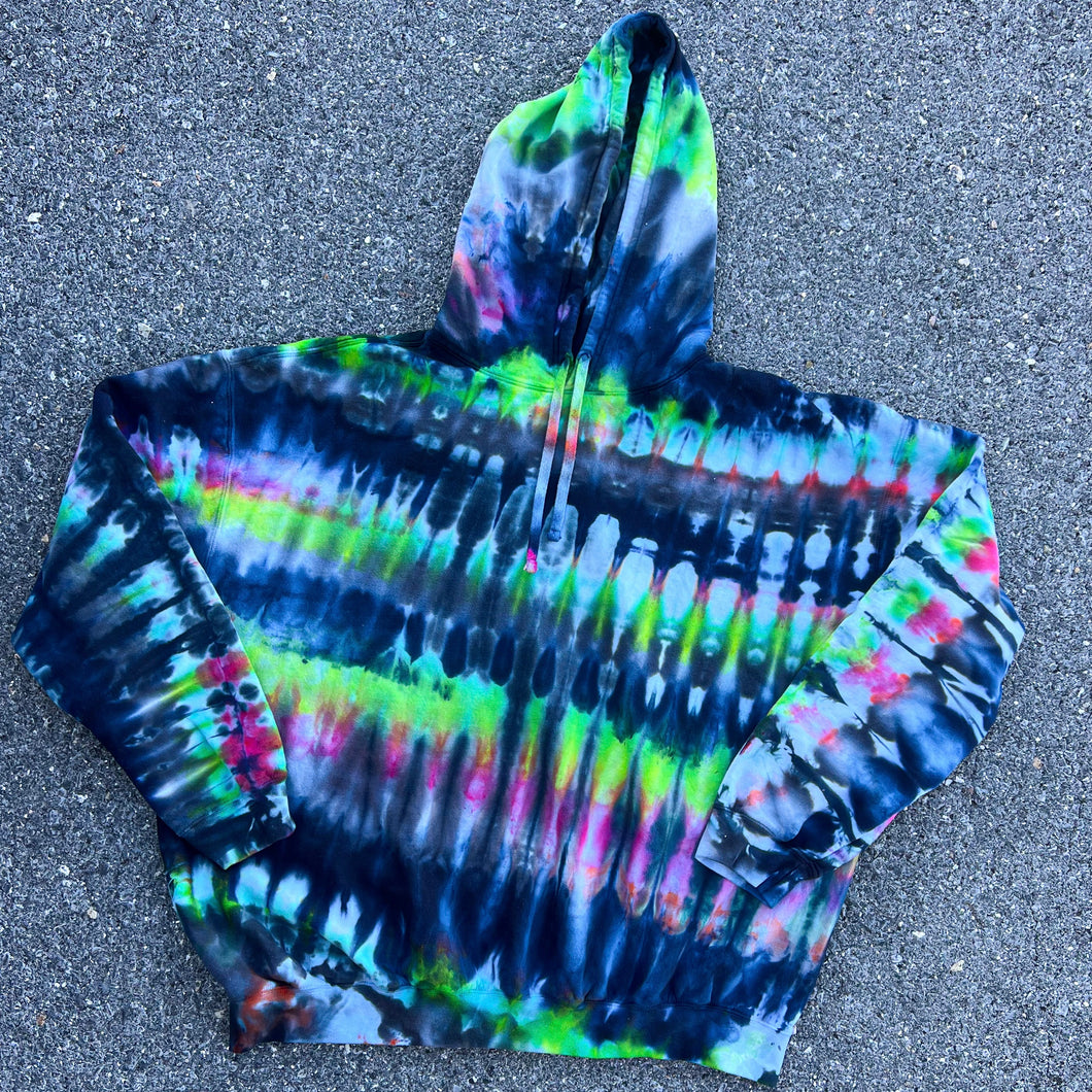 Neon Navy's Striped Hooded Sweatshirt size 2X