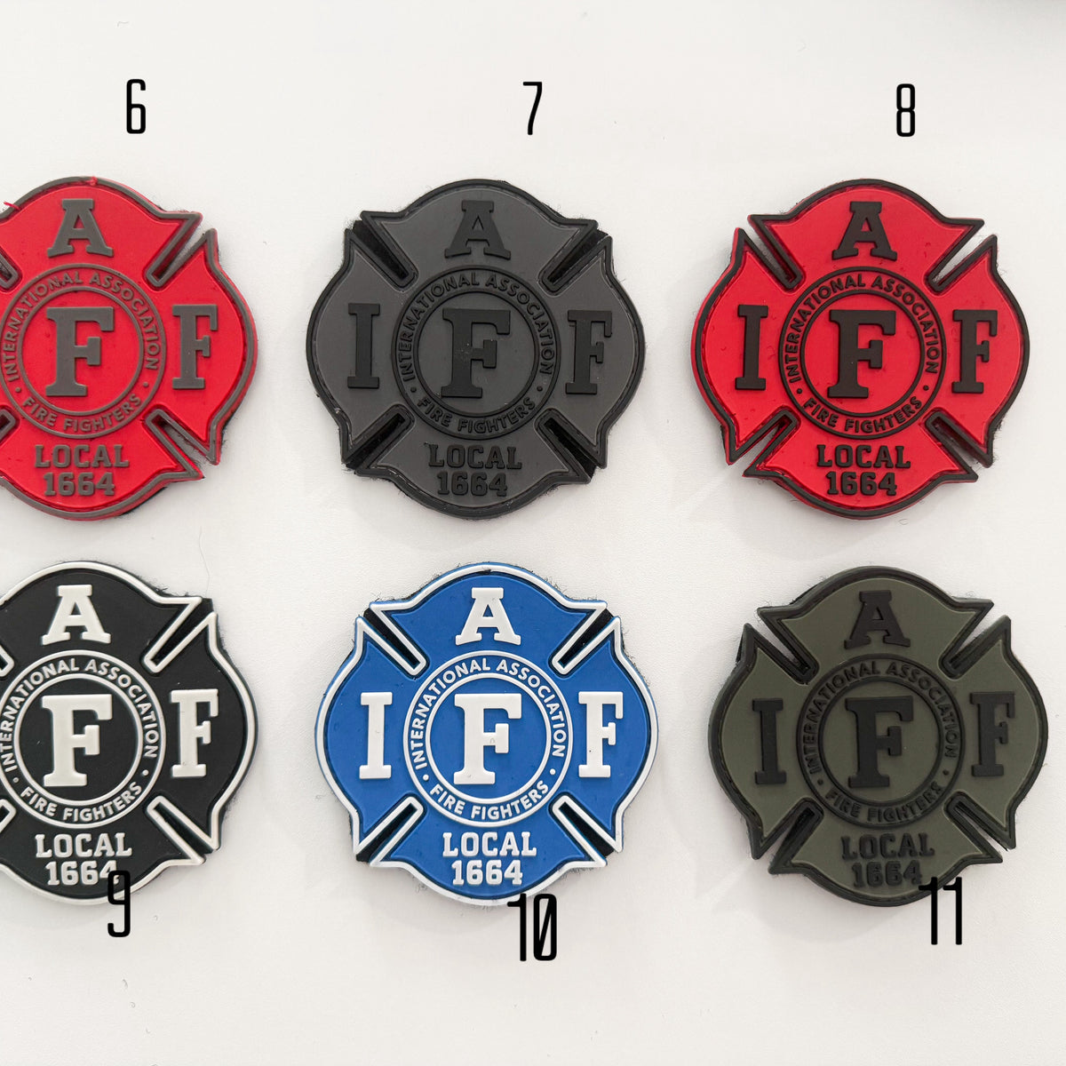 IAFF 1664 PVC Velcro Patches — Floorboard Findings Boutique