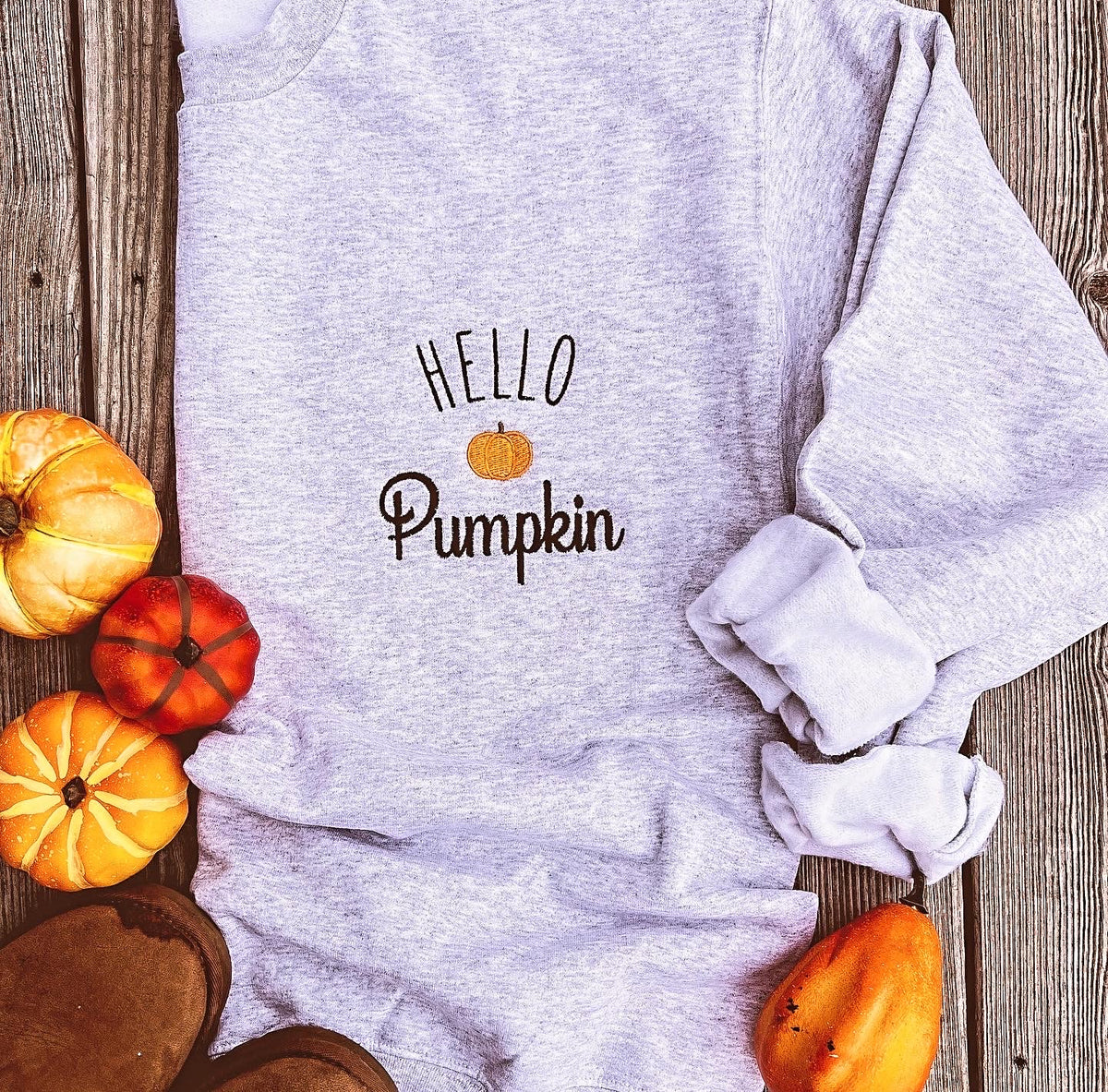 Hello Pumpkin Crewneck — Floorboard Findings Boutique