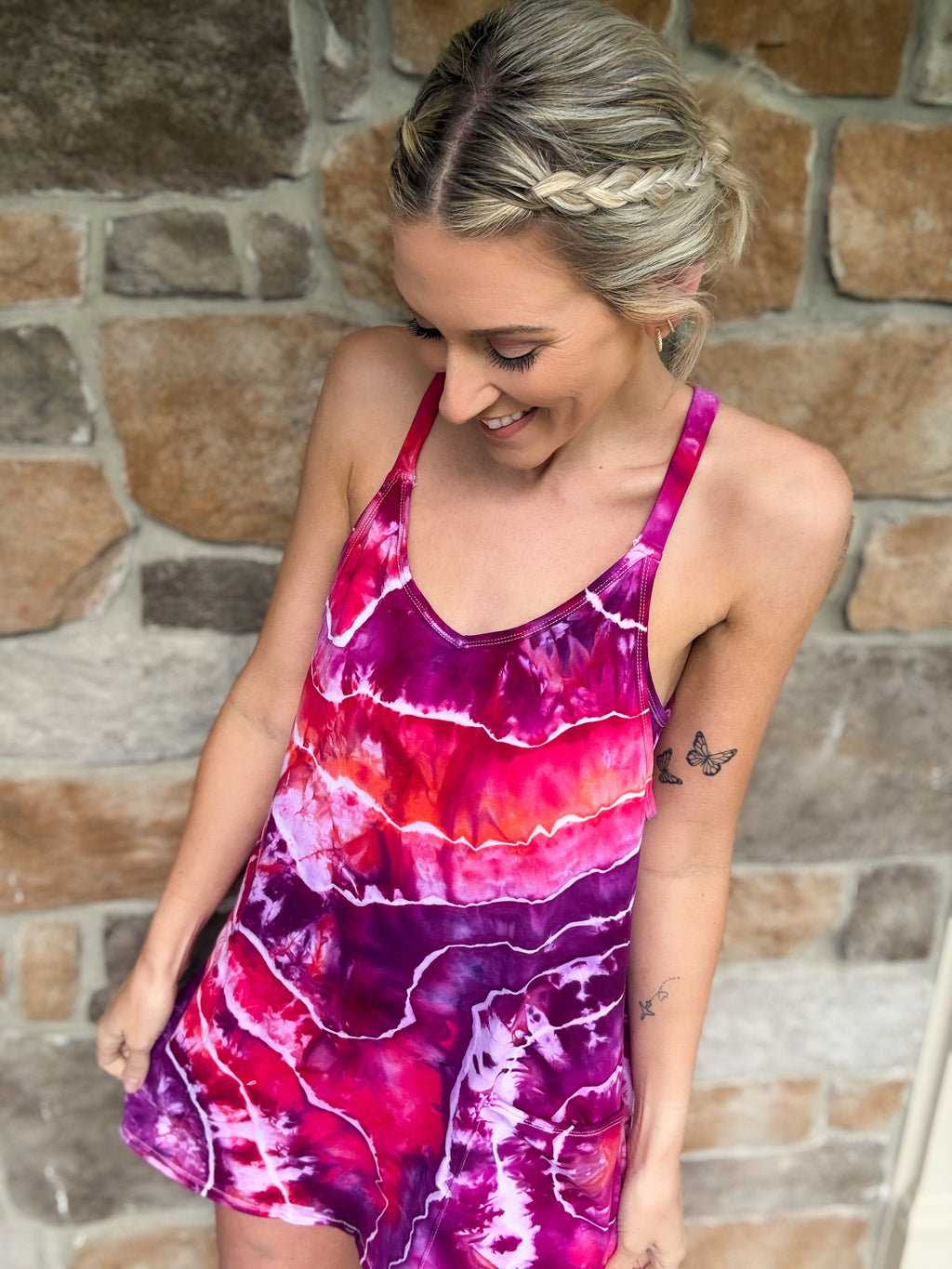 Geode Ice Dyed Romper Dress Size Small (2-4)