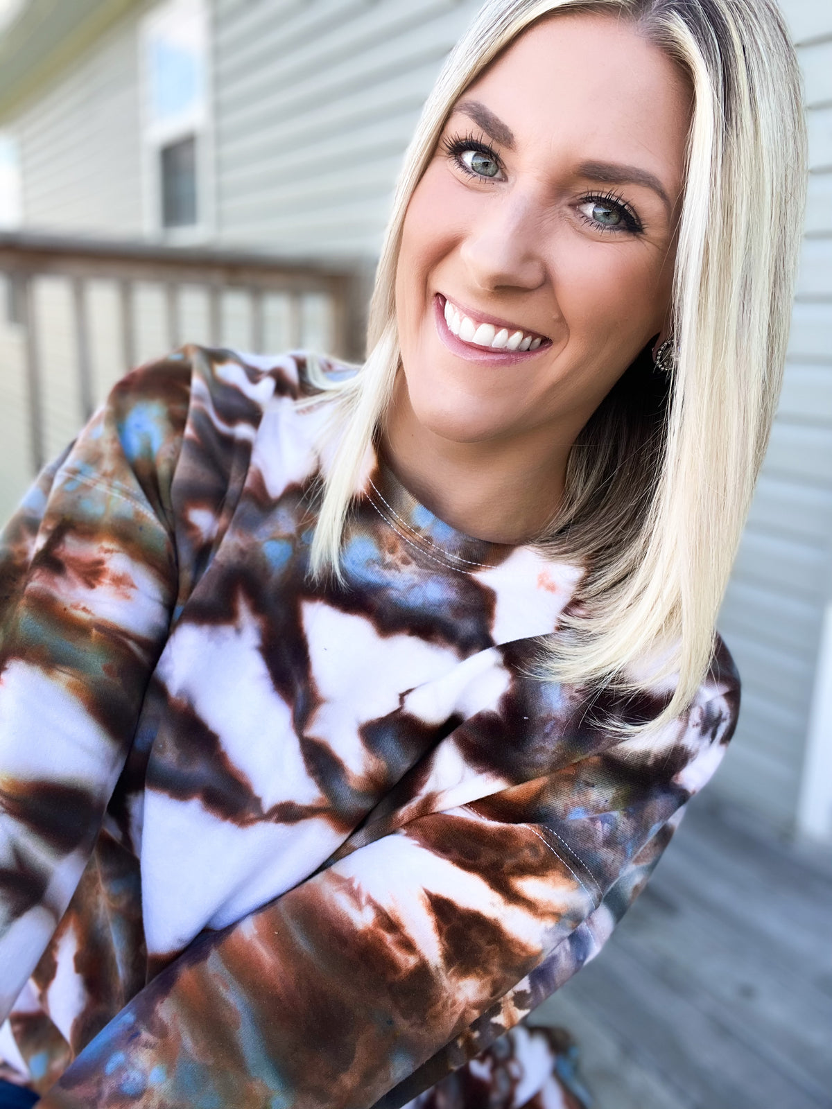 Fall Leaves Ice Dye Crewneck — Floorboard Findings Boutique