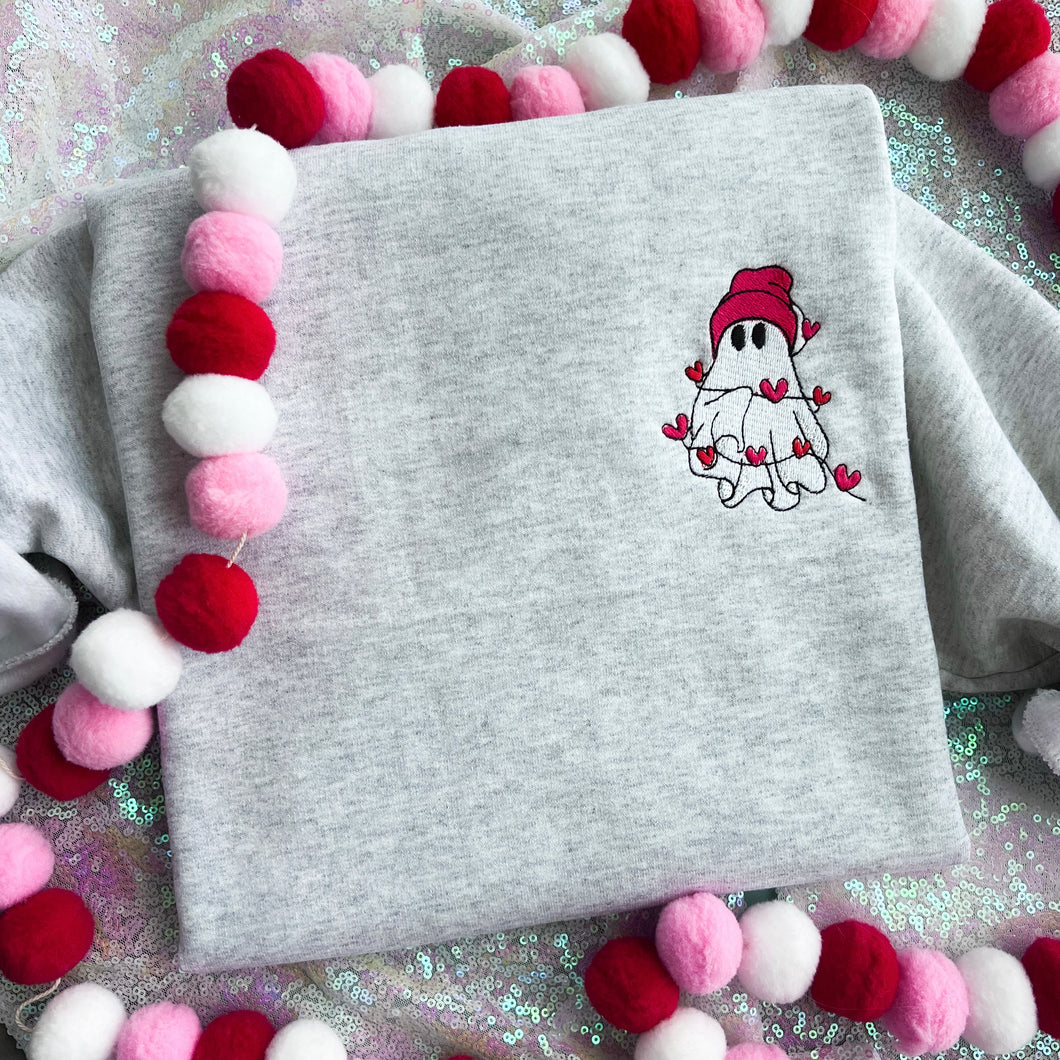 Be My Spooky Valentine Embroidered Crewneck
