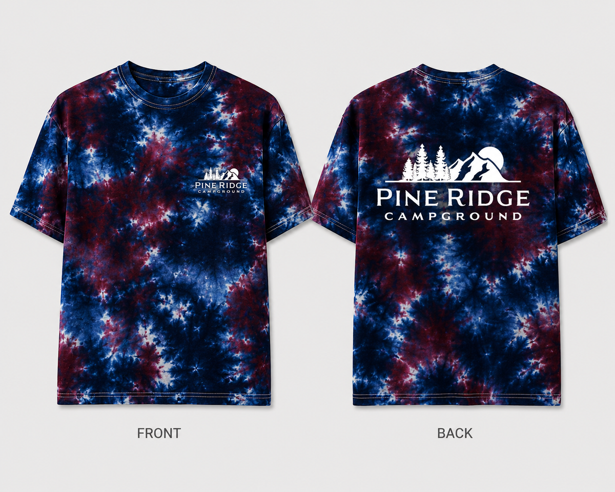 Rose Maroon & Navy Pine Ridge Tee Adult/Youth