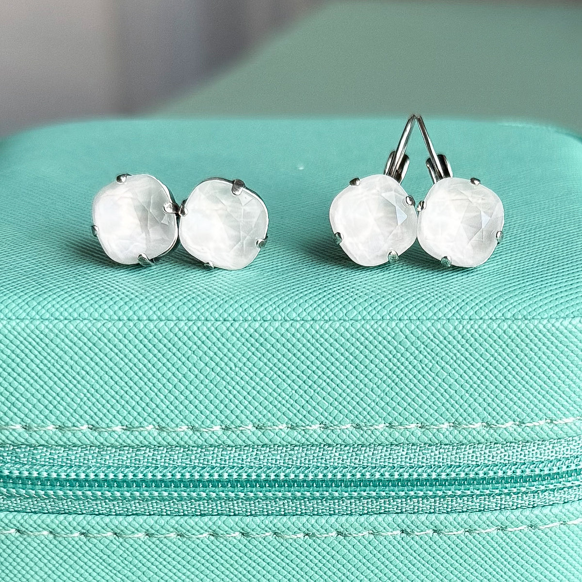 Snow White Crystal Earrings — Floorboard Findings Boutique