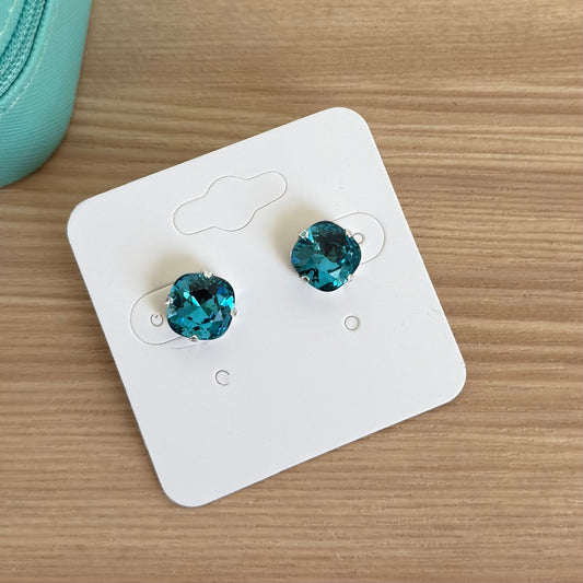 Blue Zircon Studs