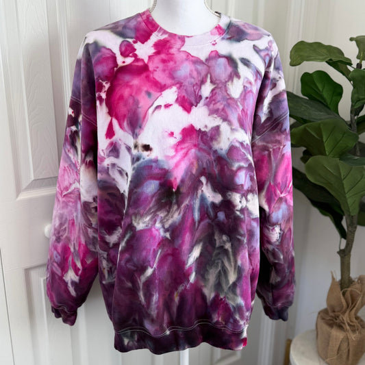Extra Large Berry Bliss Ice Dye Crewneck