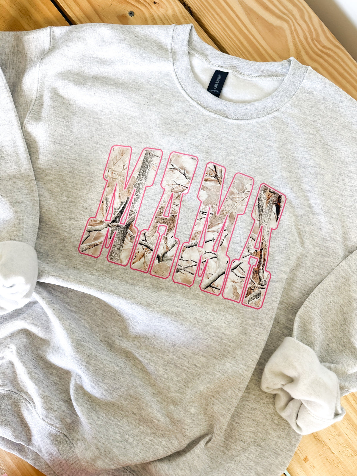 White Camo Mama Crewneck — Floorboard Findings Boutique