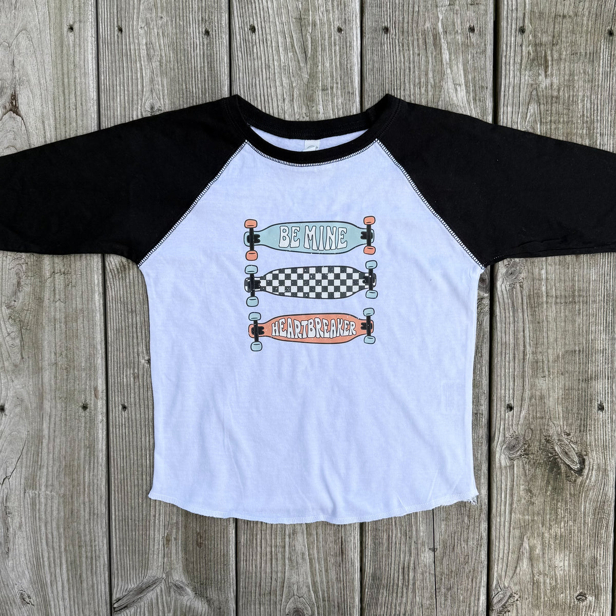 Raglan Be Mine Tee — Floorboard Findings Boutique