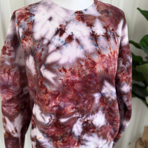 Brown Rose Ice Dye Crewneck — Floorboard Findings Boutique