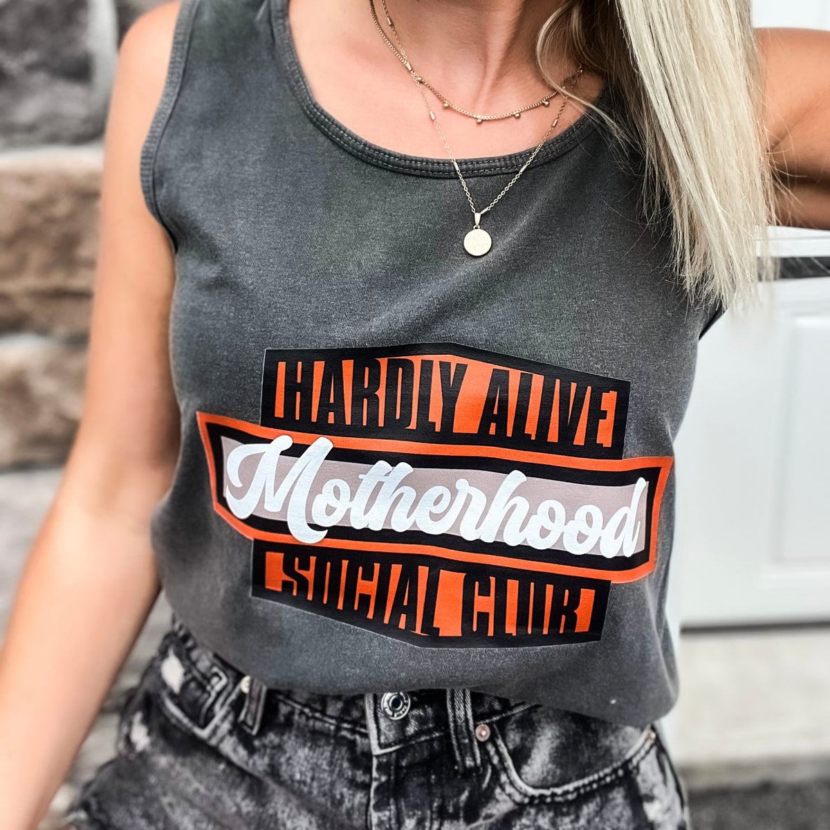 Hardly Alive Motherhood Tank — Floorboard Findings Boutique