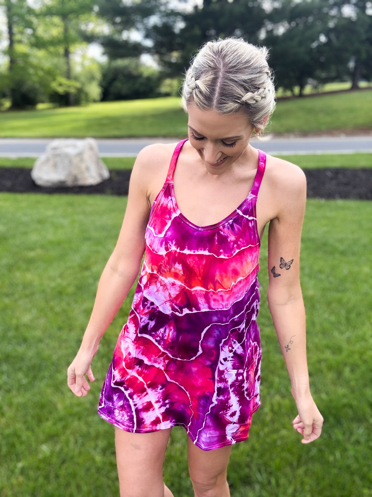 Geode Ice Dyed Romper Dress Size Small (2-4)